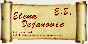 Elena Dejanović vizit kartica